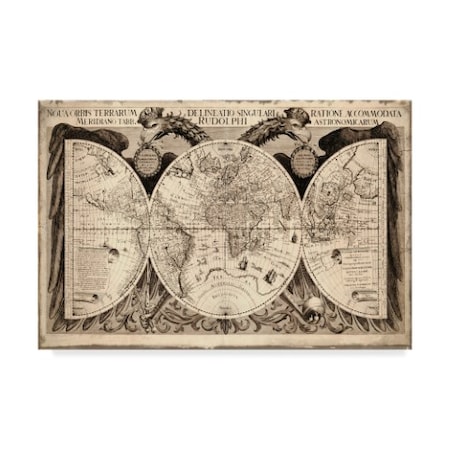 Vintage Lavoie 'Noua Orbis Terrarum 1630' Canvas Art,12x19